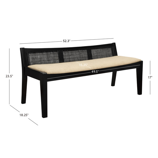 Joss & Main Donner Rattan Cane Entryway Bench & Reviews Wayfair